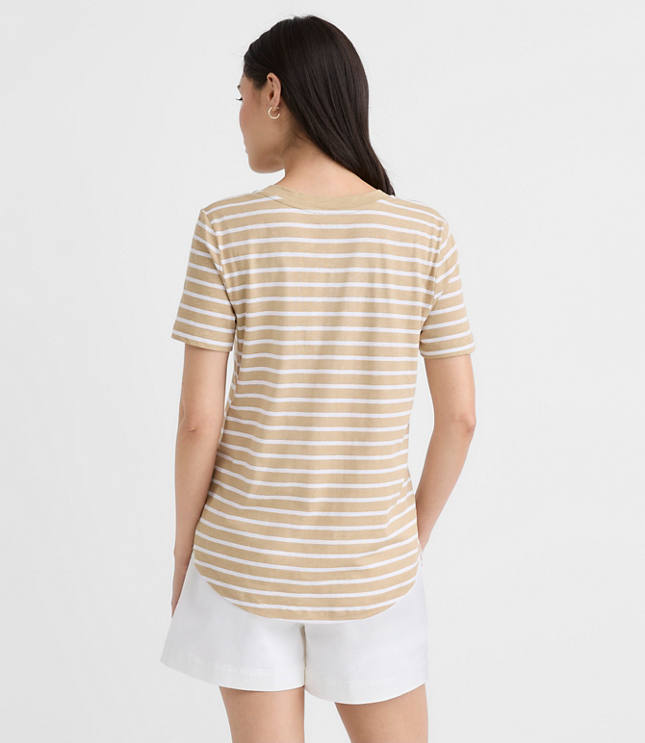Striped Everyday V-Neck Tee