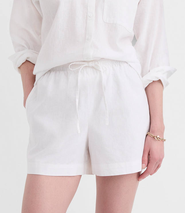 Petite Sawyer Pull On Shorts Linen Cotton