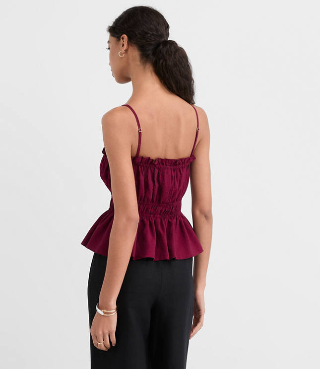 Ruffle Smocked Waist Cami
