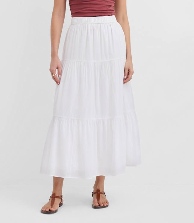 Petite Tiered Maxi Skirt