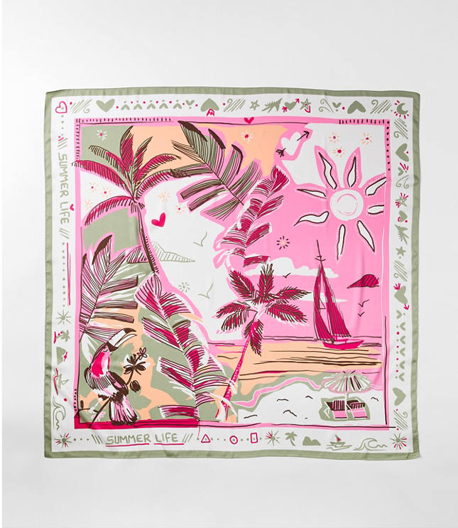 Summer Life Square Scarf