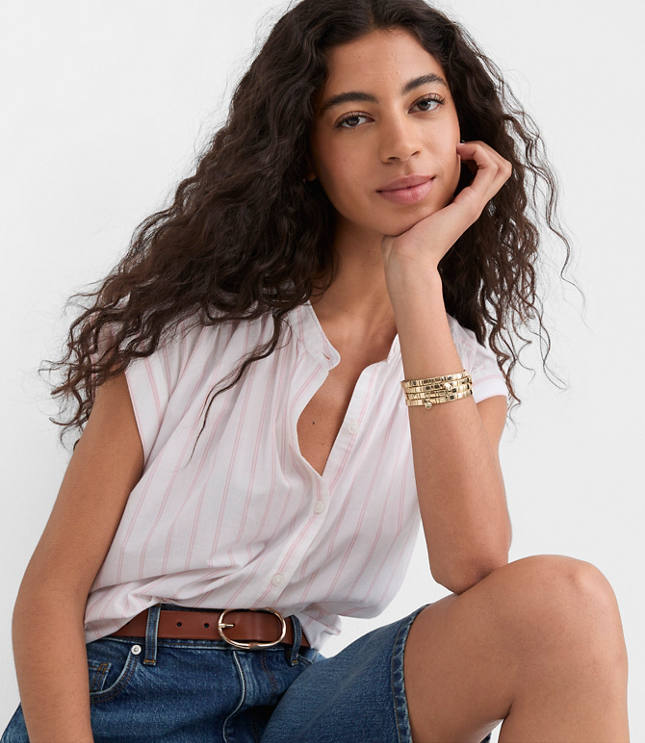 Striped Everyday Dolman Shirt carousel Product Image 1