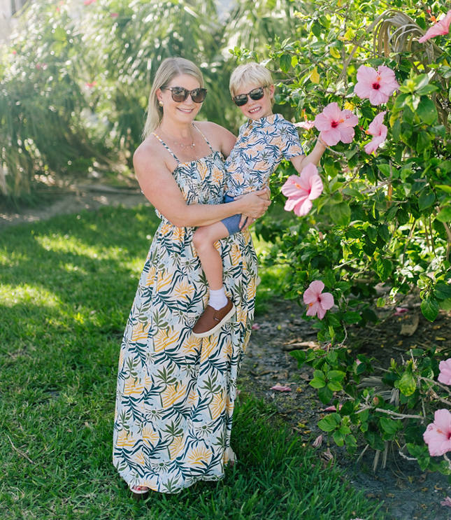 LOFT Beach Sunset Smocked Cami Maxi Pocket Dress