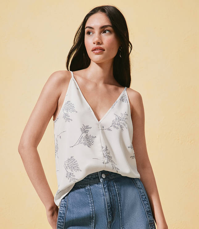 Leafed Double V Cami