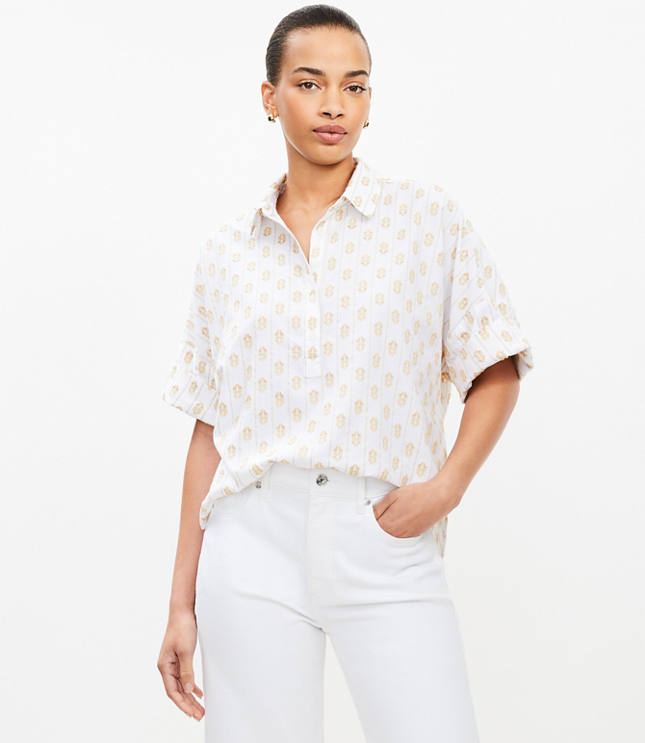 Petite Clip Everyday Henley Dolman Shirt