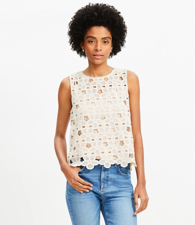 Petite Daisy Crochet Tank Top