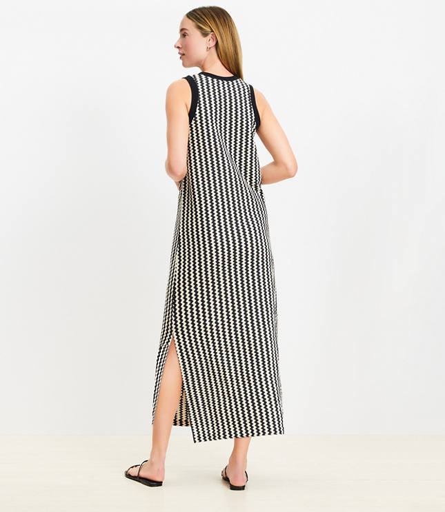 LOFT Beach Zig Zag Crochet Midi Dress