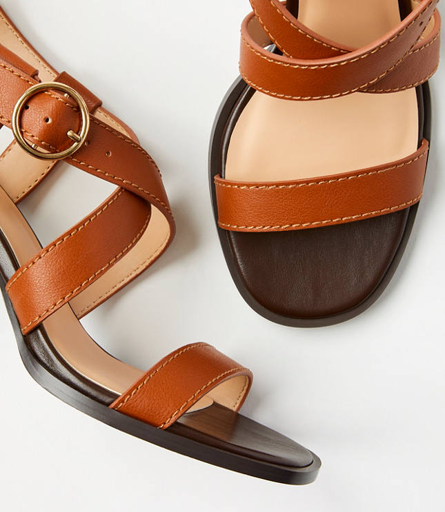 Buckle Block Heel Sandals