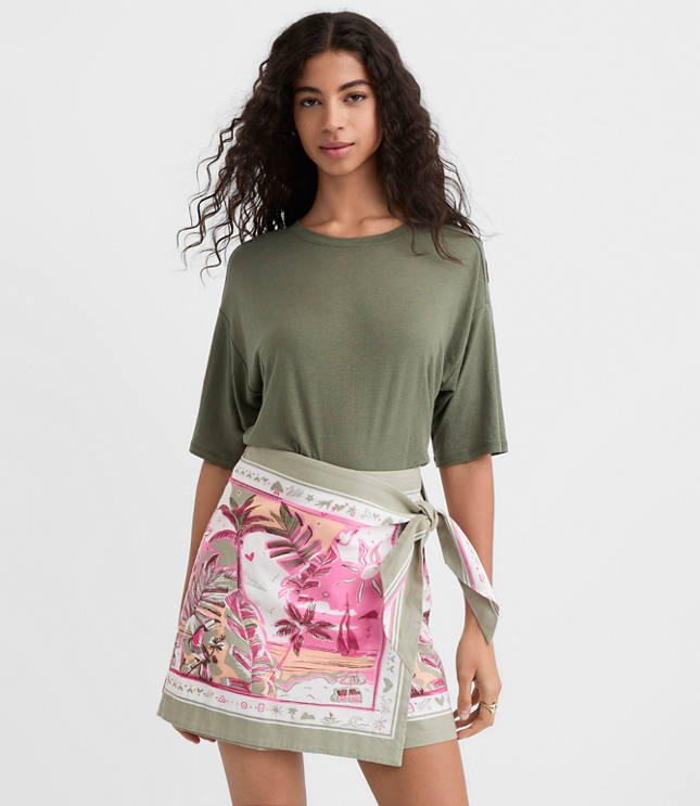 Petite Linen Blend Modern Tee carousel Product Image 1