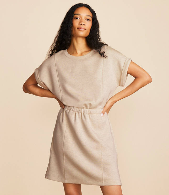 Lou & Grey Heathered Scubasoft Mini Pocket Dress