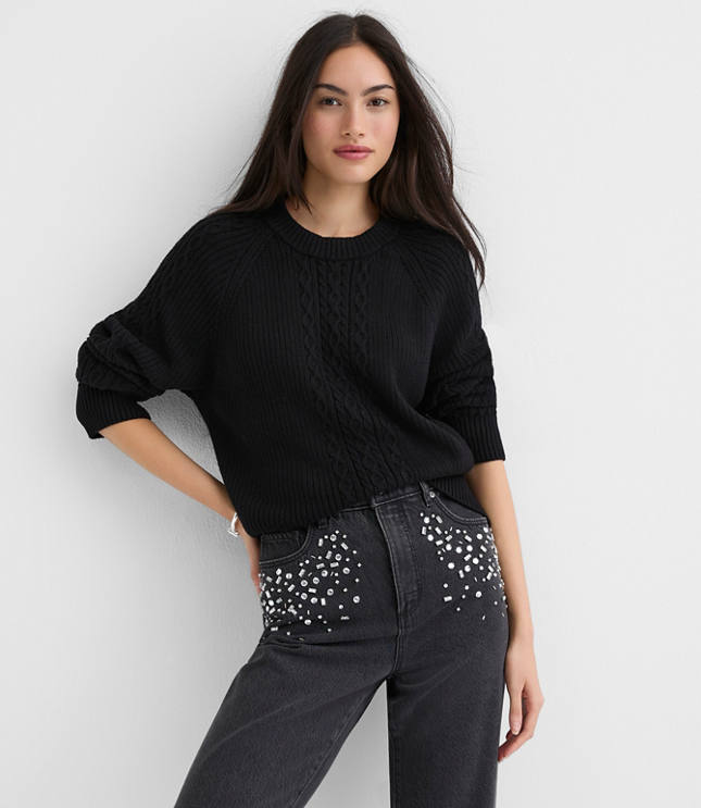 Ribbed Cable Sweater