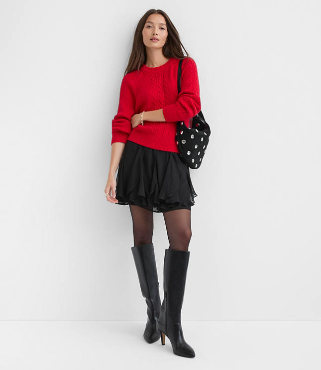 Ribbed Cable Sweater