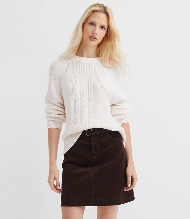 Ribbed Cable Sweater