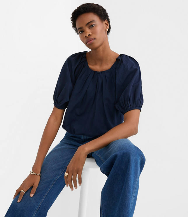 Petite Bubble Blouse