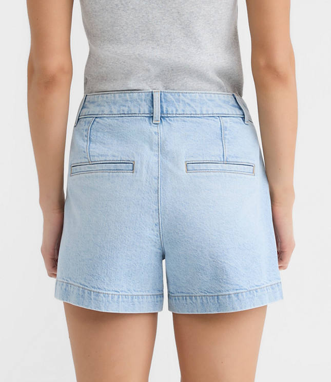 Tall Curvy Palmer Denim Shorts in Vintage Light Wash
