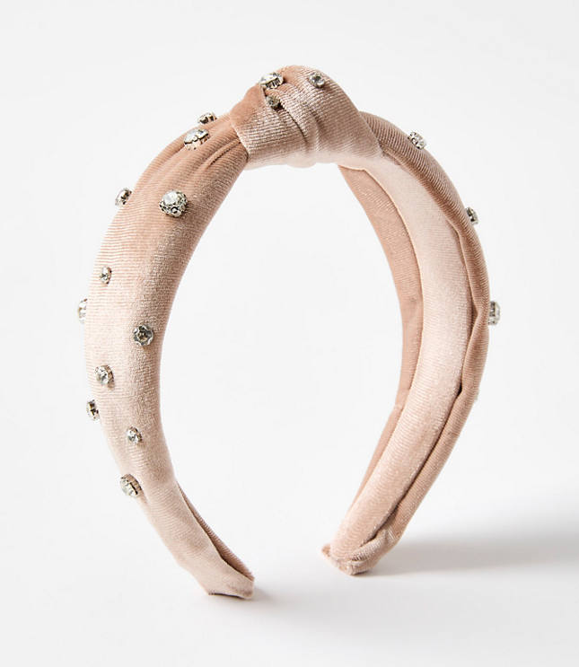 Sparkle Embellished Velvet Knot Headband