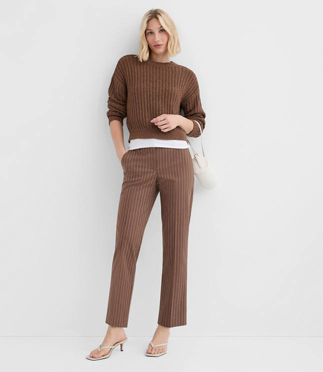 Petite Riviera Slim Pants in Pinstripe
