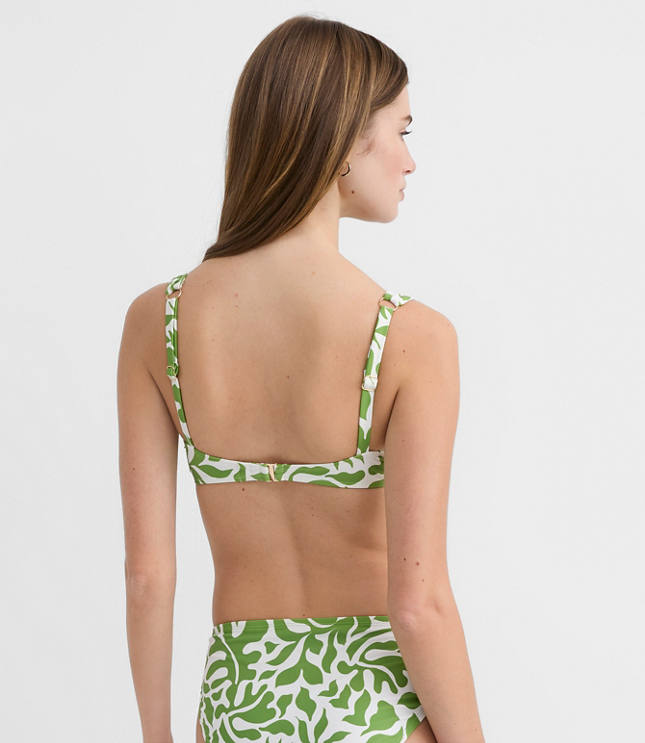 LOFT Beach Palm Ruched Underwire Bikini Top