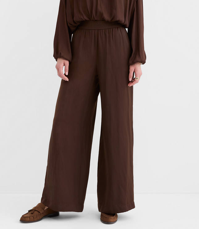 Petite Pull On Wide Leg Pants