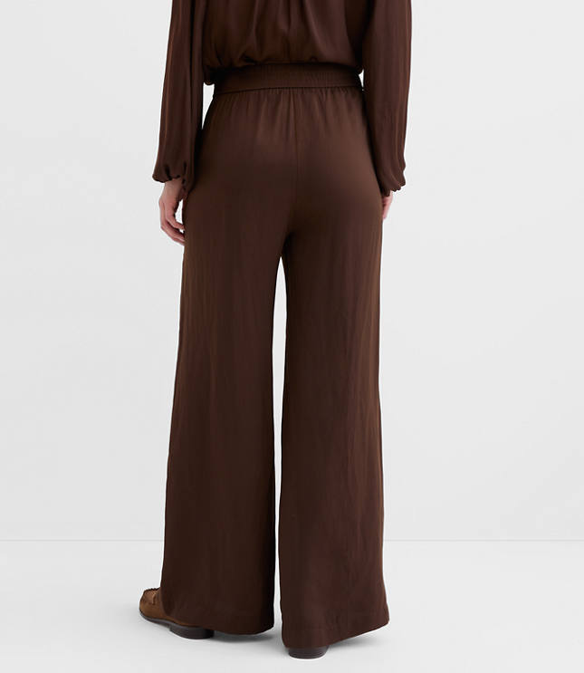 Petite Pull On Wide Leg Pants