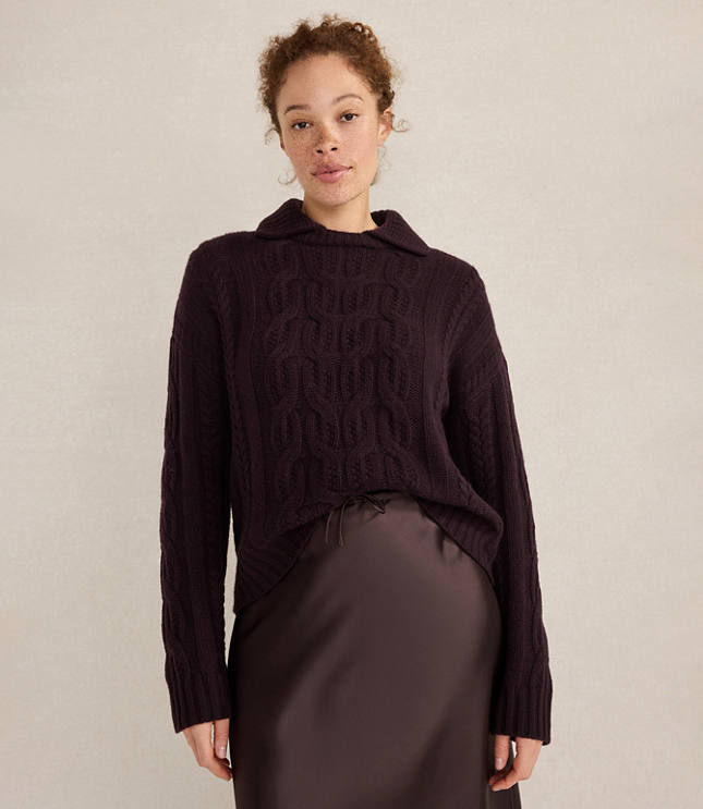 Haven Well Within Cashmere Cable Collared Sweater
