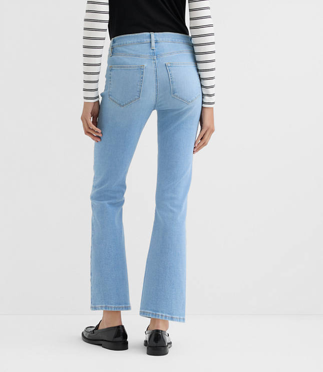 Rivete Tall Mid Rise Kick Crop Jeans Vintage Light Wash