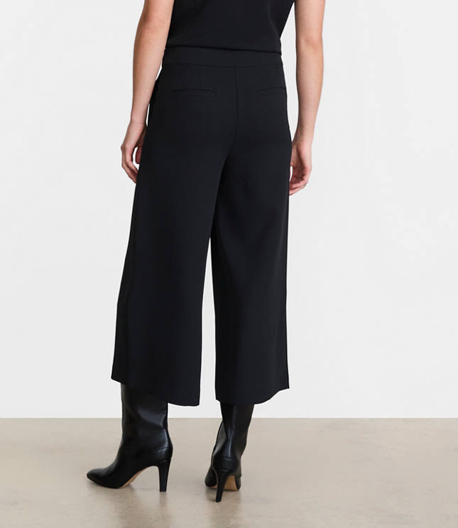 Petite LOFT Versa Crepe Drape Culottes