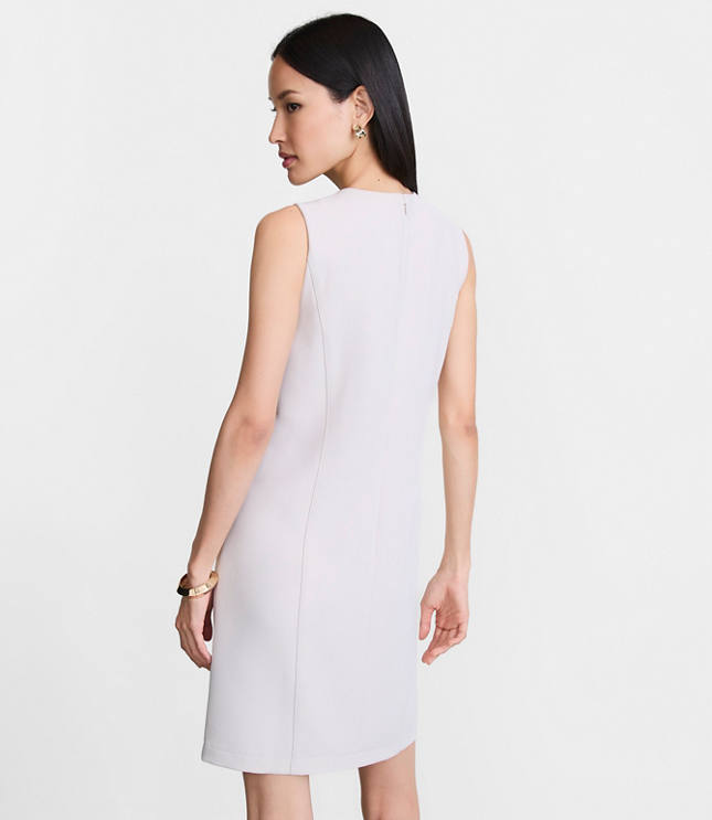 Petite LOFT Versa Crepe Drape Mini Pocket Dress