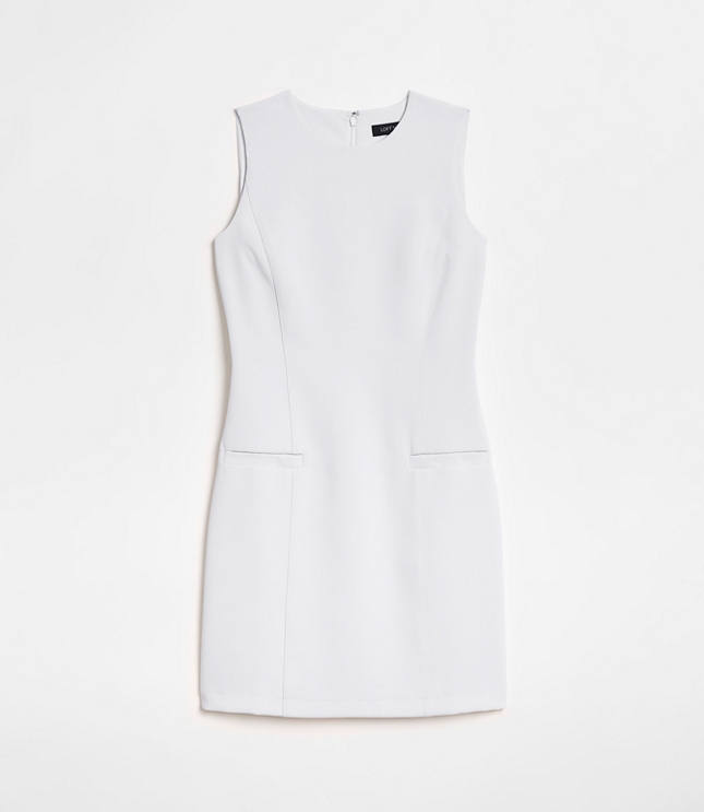 Petite LOFT Versa Crepe Drape Mini Pocket Dress