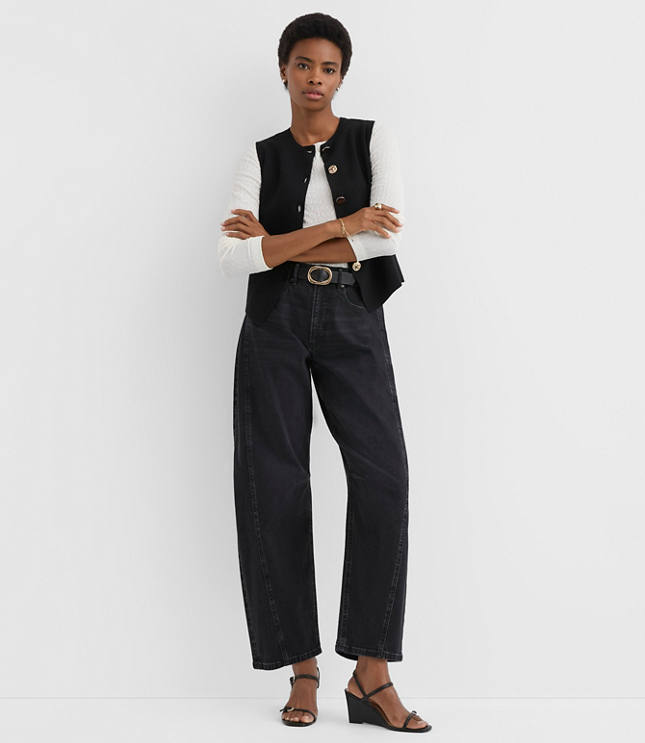 Puckered Long Sleeve Crew Neck Tee