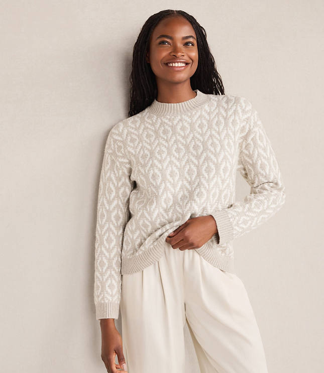 Haven Well Within Organic Cotton Blend Diamond Stitch Sweater