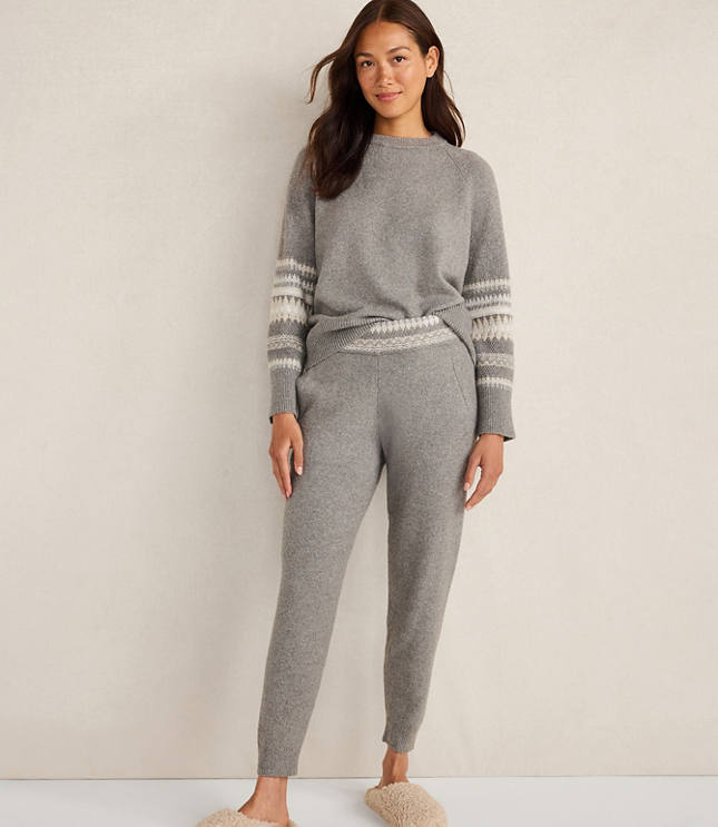 Haven Well Within Organic Cotton Blend Nostalgic Fair Isle Joggers