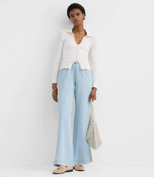 Petite Sawyer Pull On Pants in Chambray