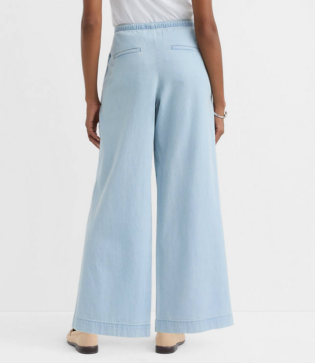 Petite Sawyer Pull On Pants in Chambray