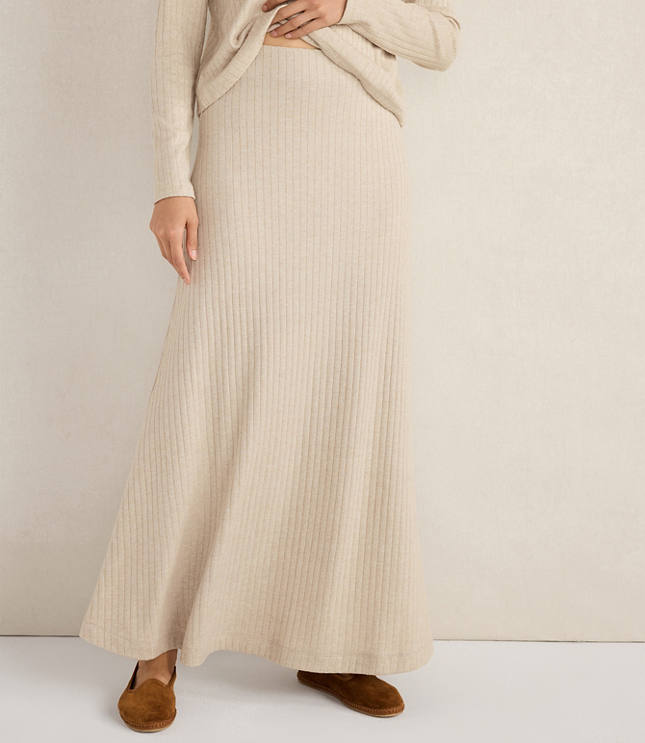 Haven Well Within Lurex Rib Knit Maxi Skirt