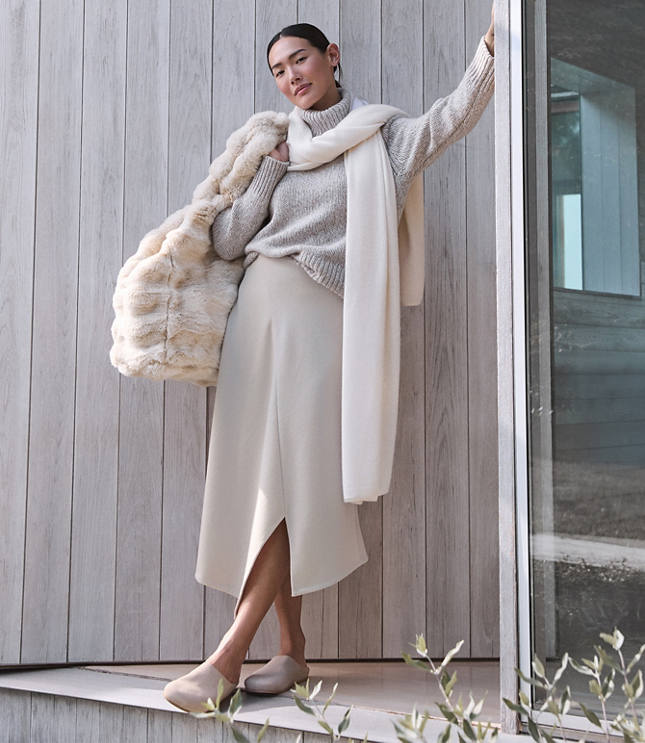 Haven Well Within Wool Blend Split Hem Skirt