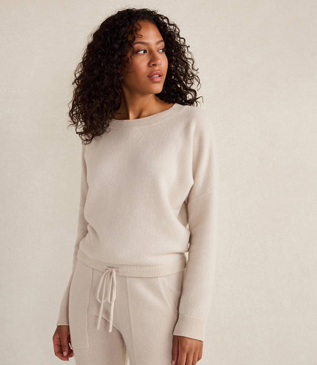 Haven Well Within Cashmere Tie-Front Crewneck Sweater