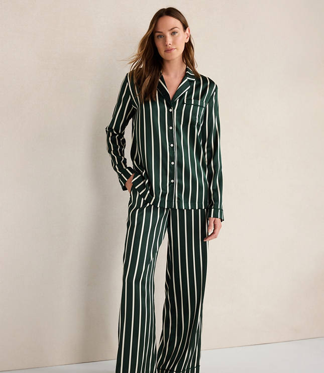 Haven Well Within Washable Silk Pinstripe Pajama Top