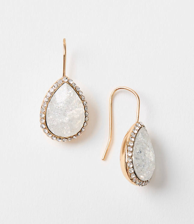 Sparkle Teardrop Pull Through Earrings