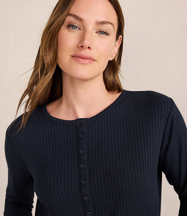 Haven Well Within Drapey Rib Knit Henley