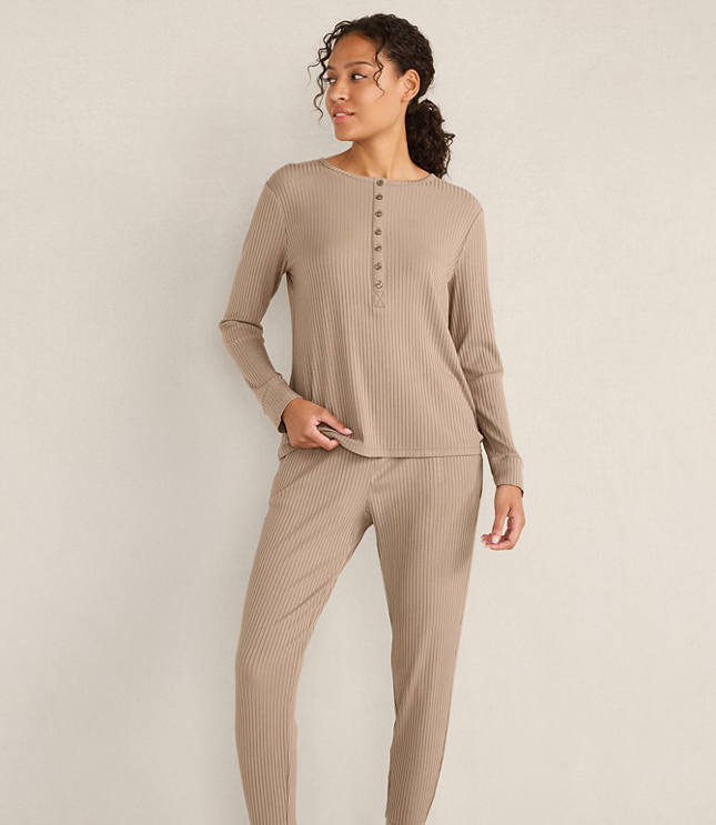 Haven Well Within Drapey Rib Knit Henley