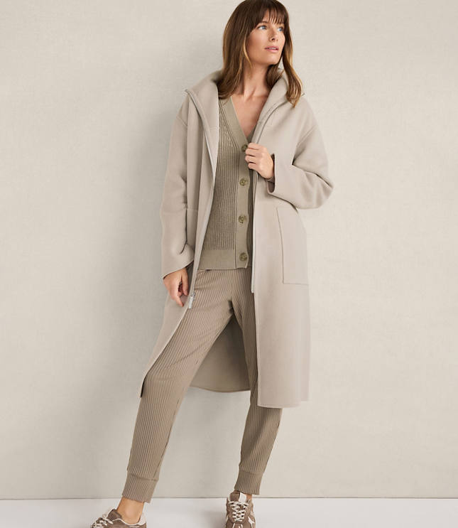 Haven Well Within Wool Blend Funnel Neck Coat