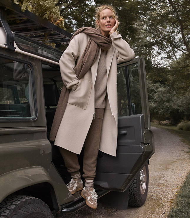 Haven Well Within Wool Blend Funnel Neck Coat