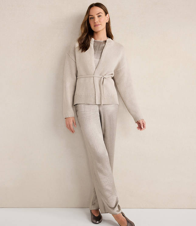 Haven Well Within Chunky Cotton Blend Belted Cardigan