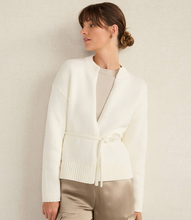 Haven Well Within Chunky Cotton Blend Belted Cardigan carousel Product Image 1