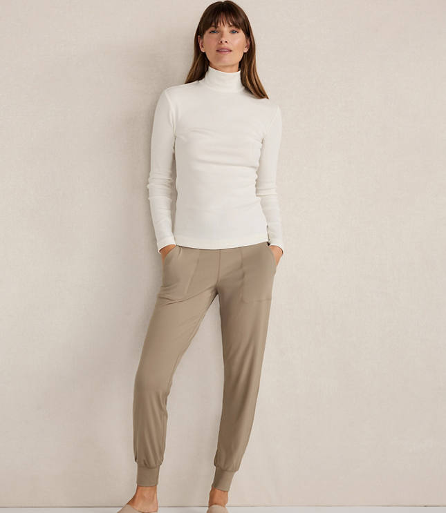 Haven Well Within Essential Organic Cotton Mock Neck Long Sleeve Tee