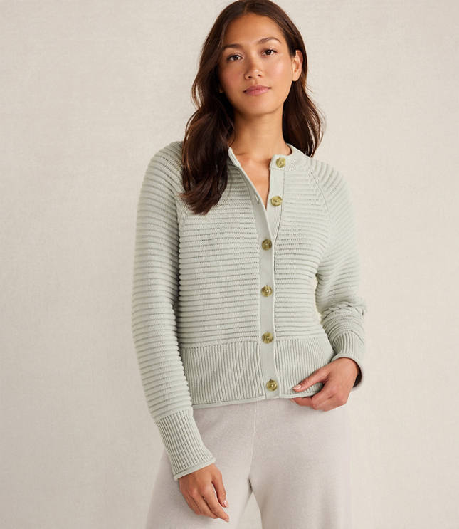 Haven Well Within Organic Cotton Horizontal Stitch Cardigan