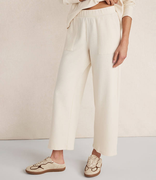 Haven Well Within Organic Cotton Waffle Straight Leg Pants