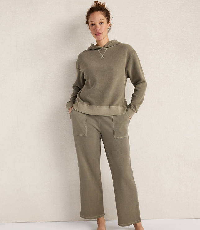 Haven Well Within Organic Cotton Waffle Straight Leg Pants carousel Product Image 2