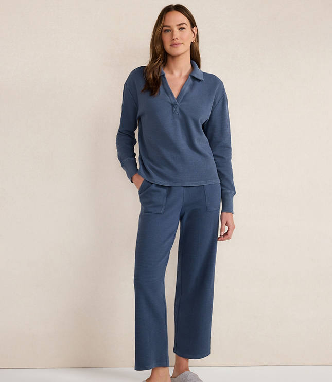 Haven Well Within Organic Cotton Waffle Straight Leg Pants